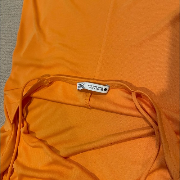Zara Long Orange Dress -MEDIUM - Picture 3 of 3